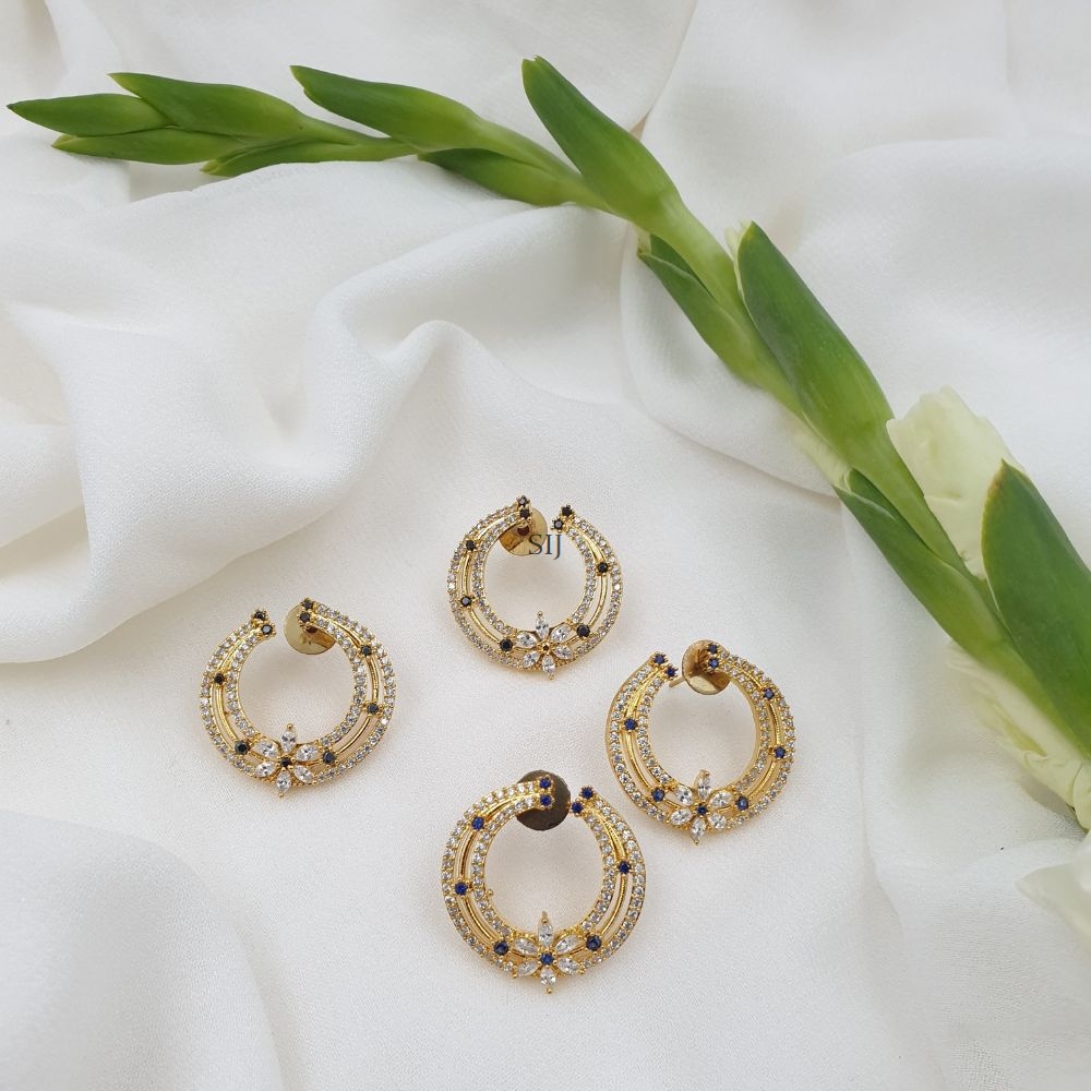 Imitation Floral Design Ring Type Earrings