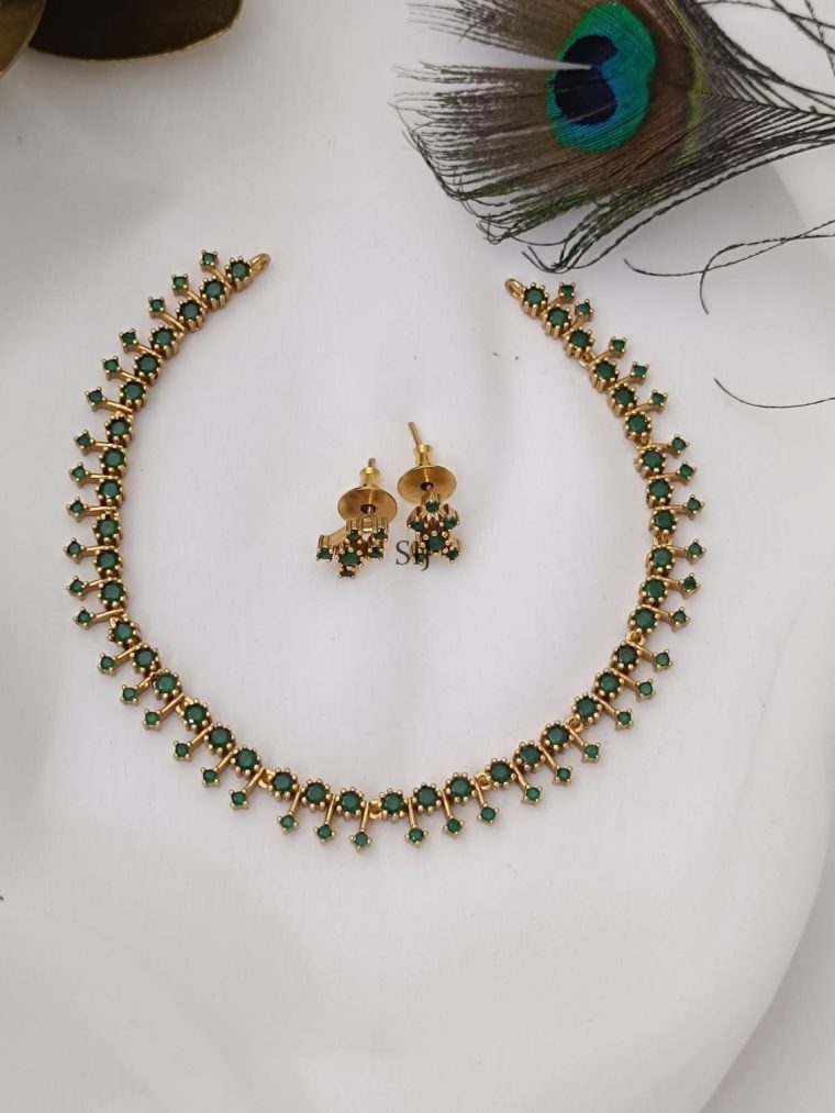 Green Stone Mallu Necklace