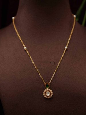 Artificial Green Polki Chain set