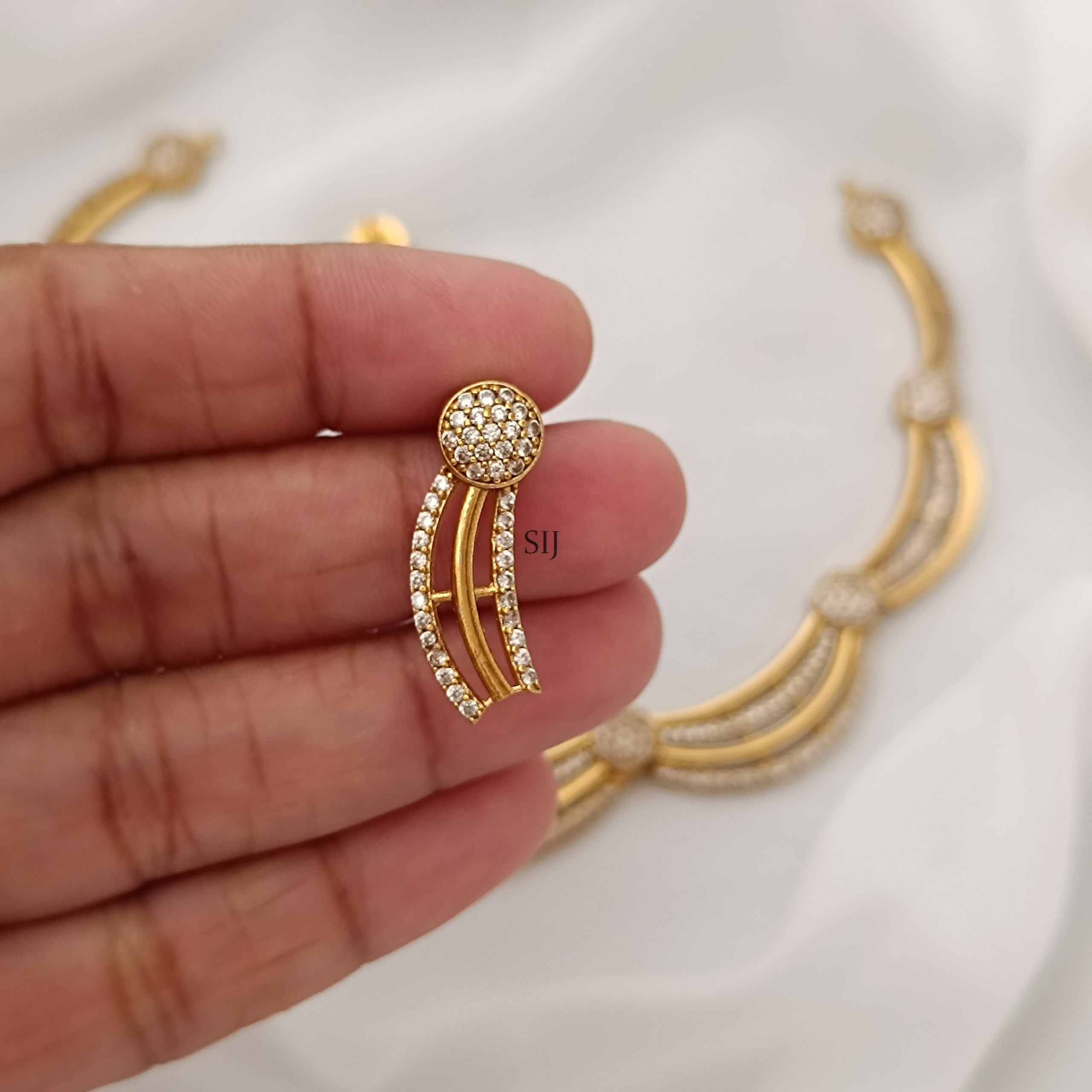 Imitation Stone Ring Layer Necklace