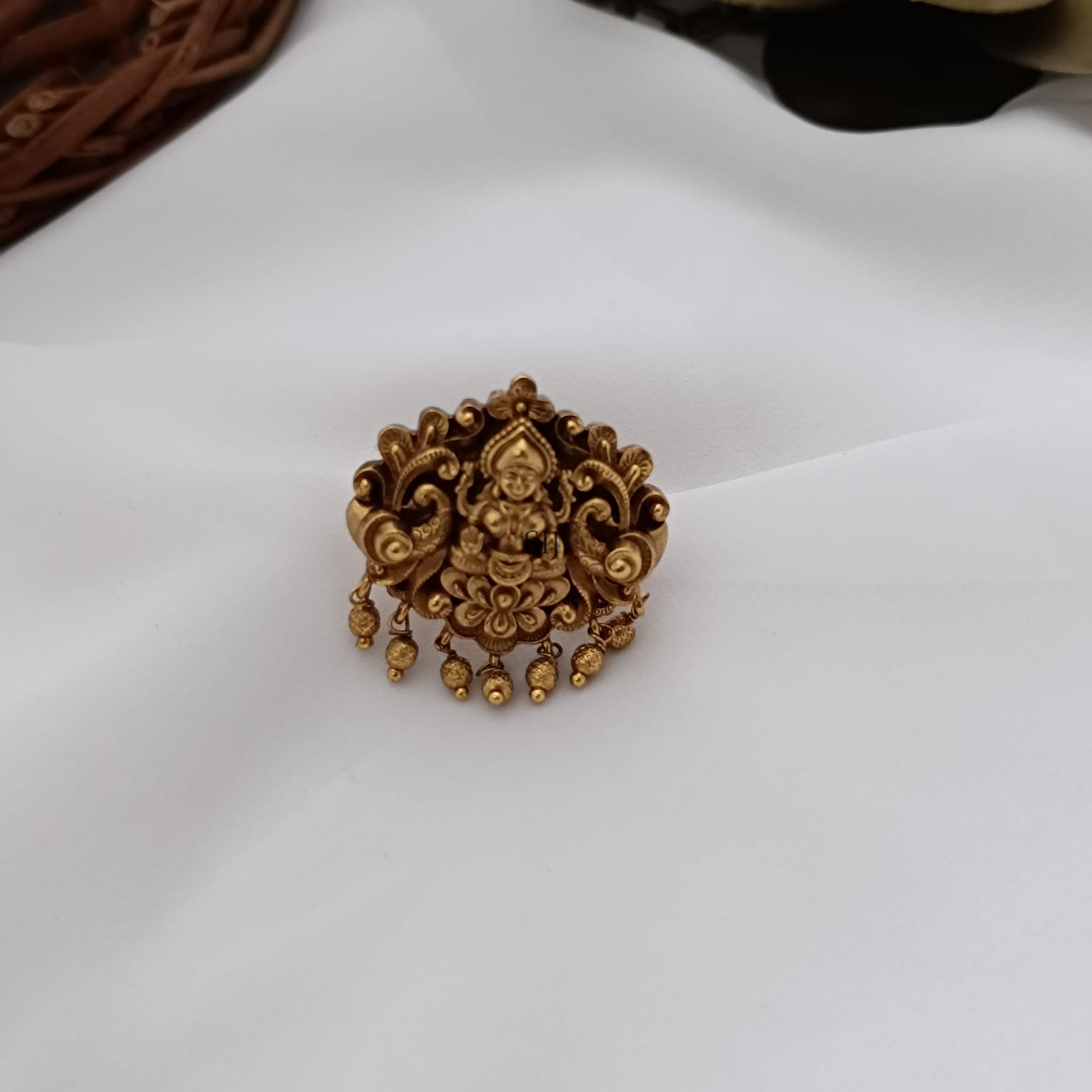Lakshmi Antique Gold Finish Finger Rings