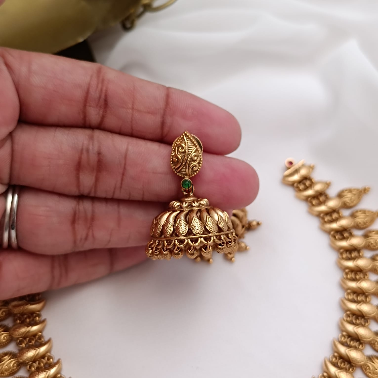 Mango Design Kerala Stone Necklace