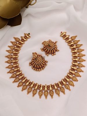 Mango Design Kerala Stone Necklace