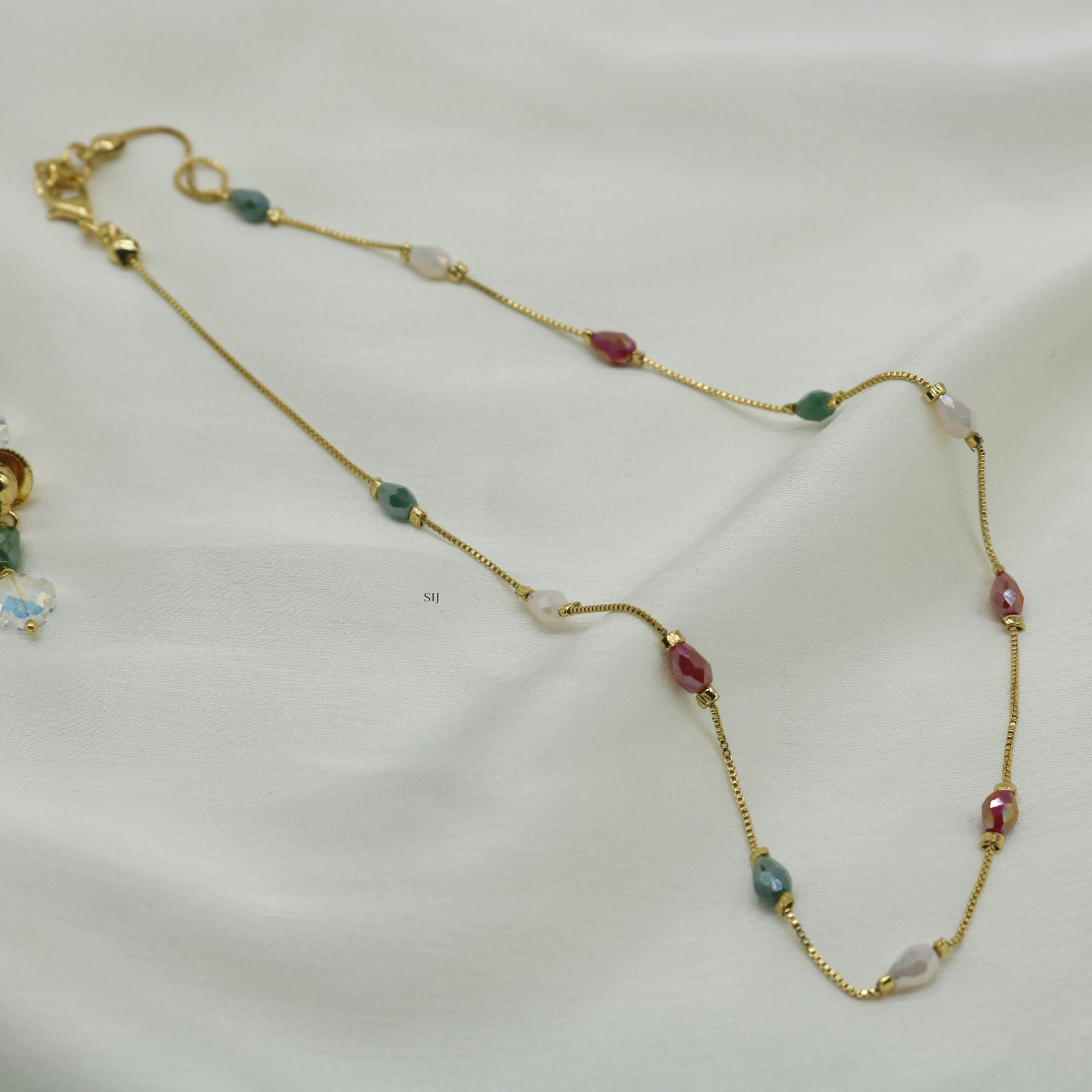 Pearl Beads mala With Earrings