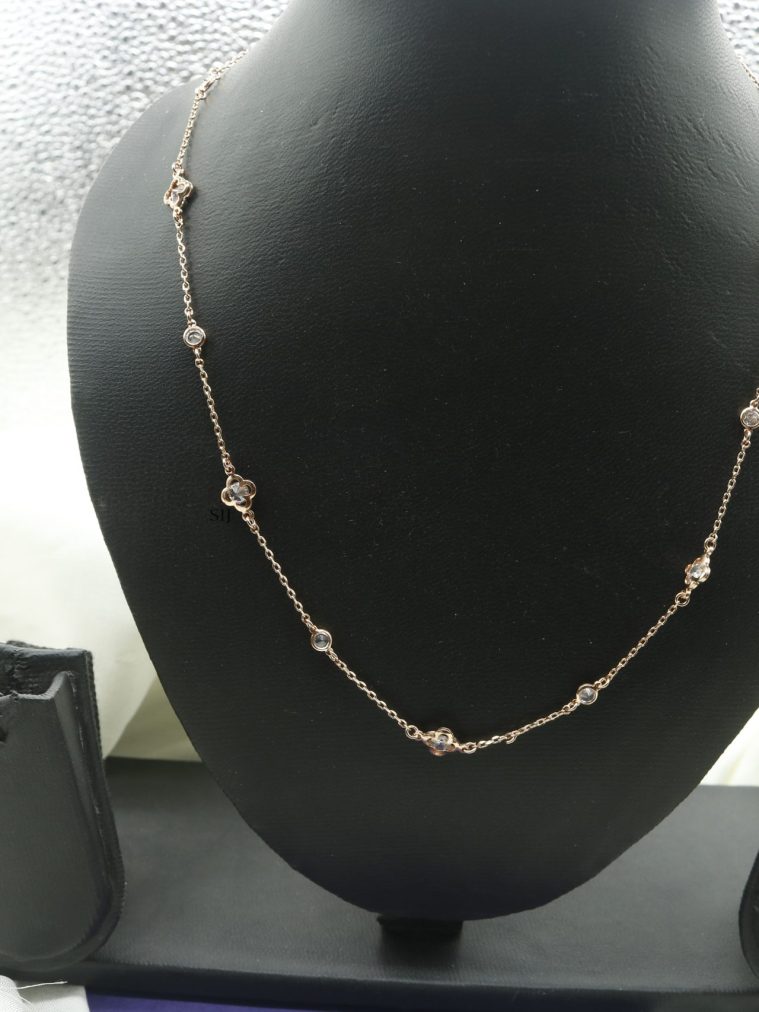 Rose Gold Polish Stone Necklace