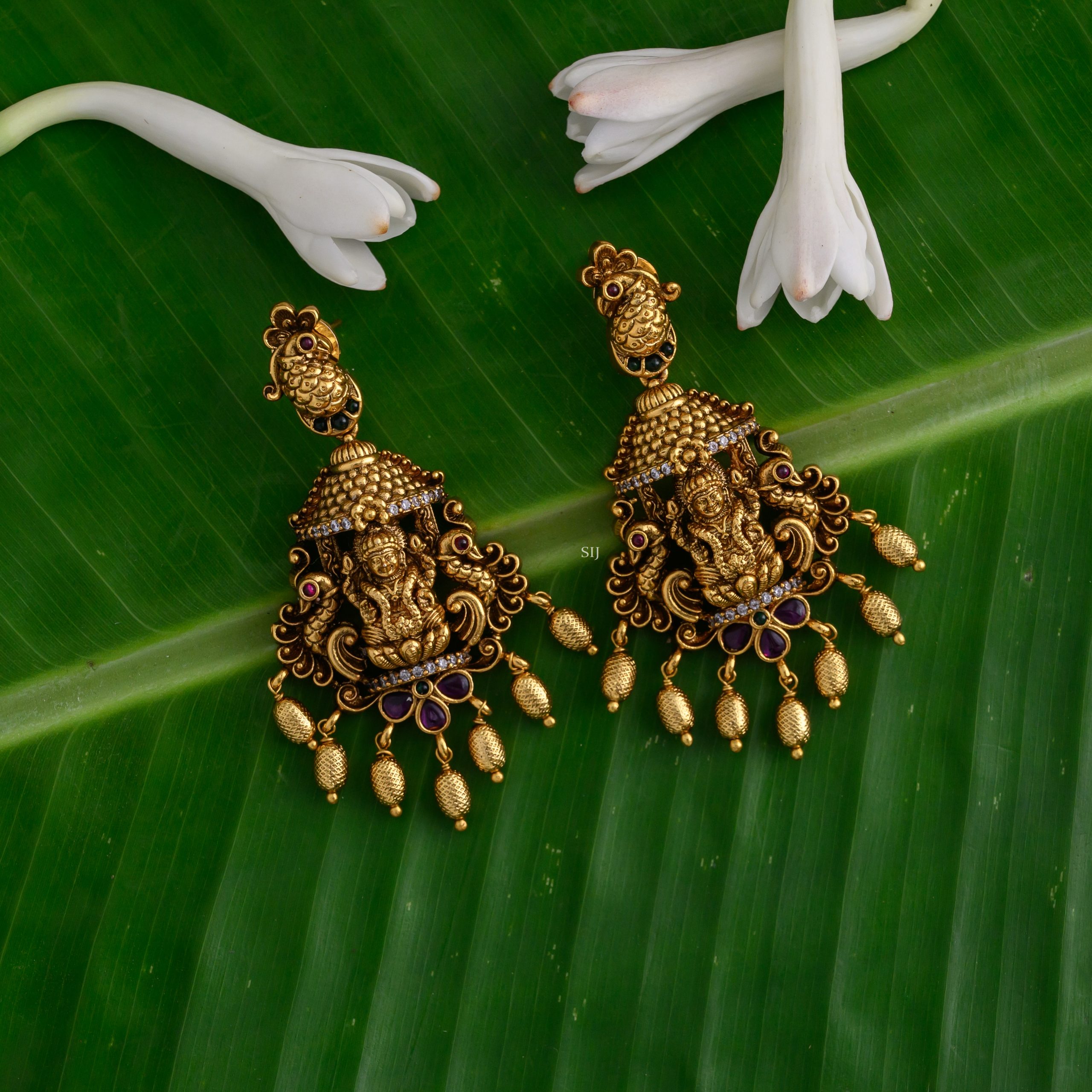 Antique Lakshmi and Peacock Necklace