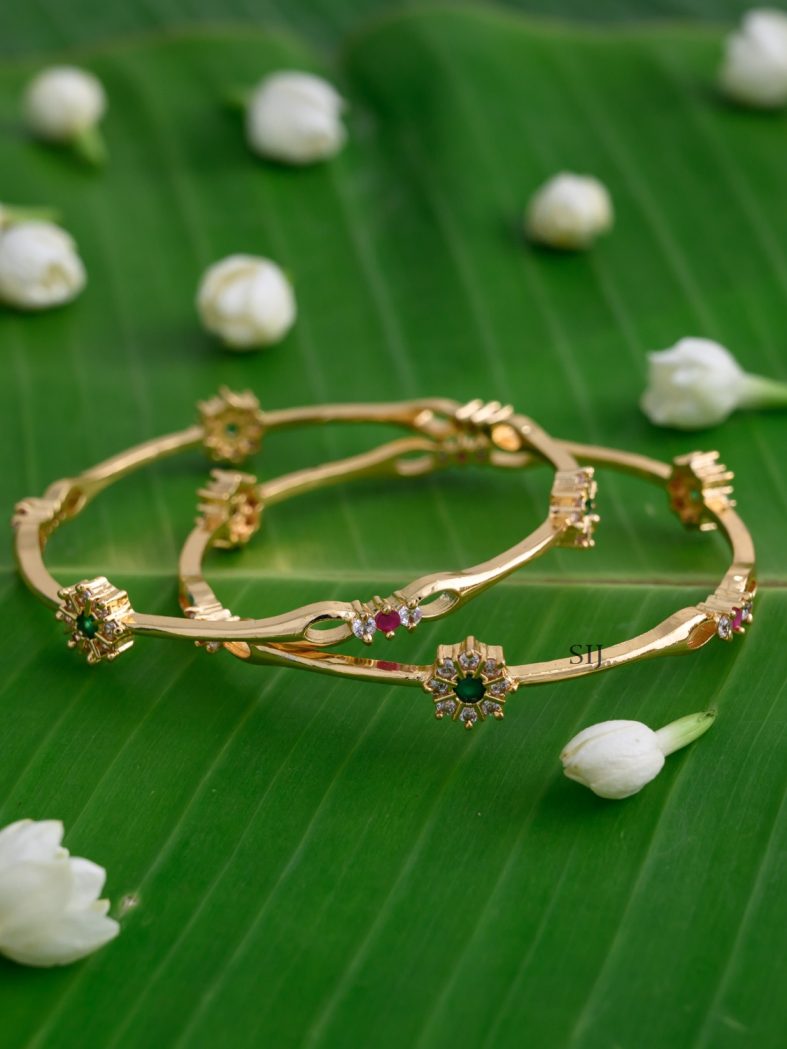 Simple Flower Design Bangles