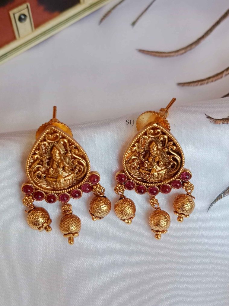 Antique Goddess Lakshmi Ear Studs