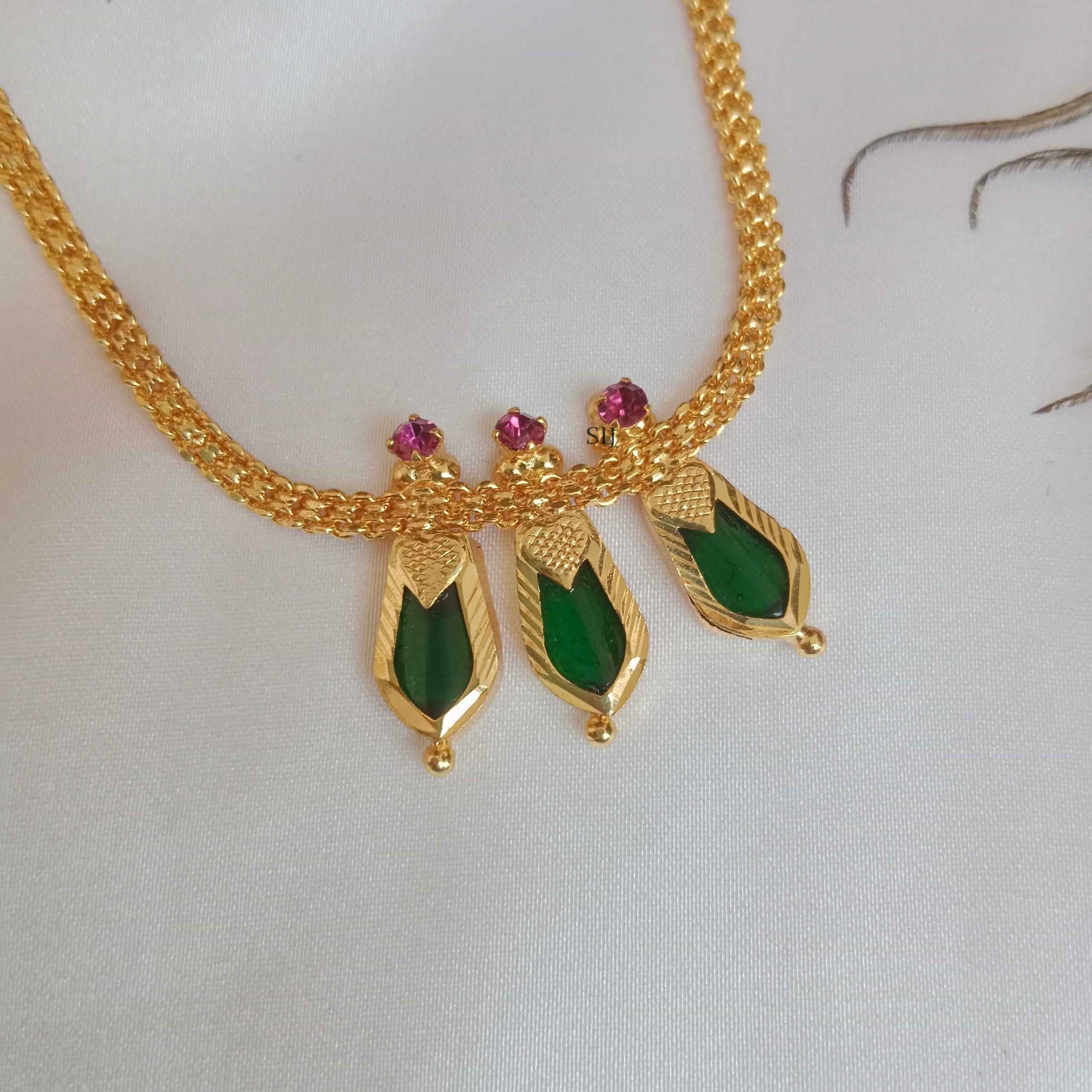 Imitation Palakka Design Kerala Necklace