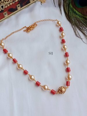 Artificial Coral Pearl Necklace