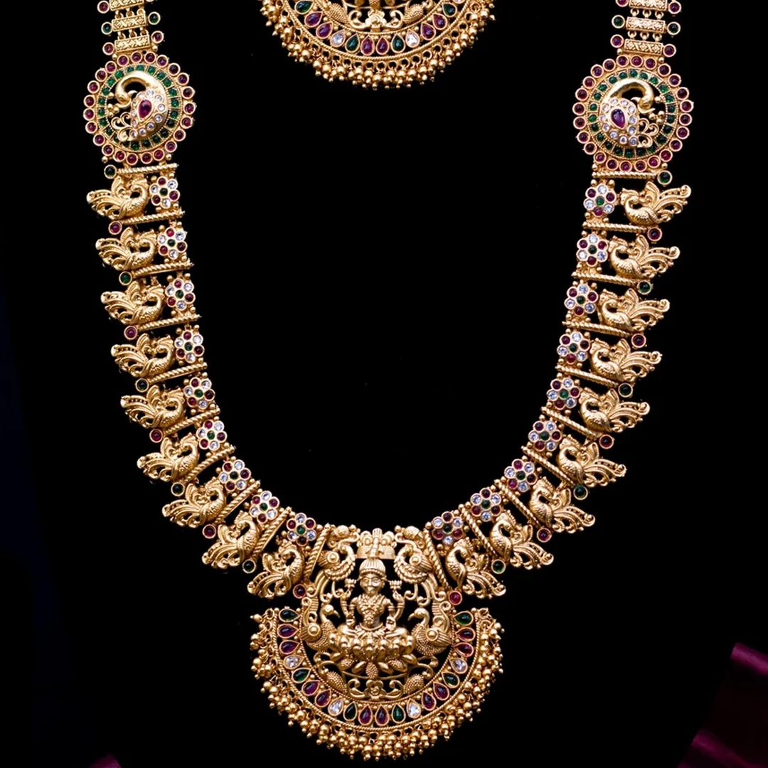 Imitation Gold Alike Lakshmi Bridal Jewellery Set