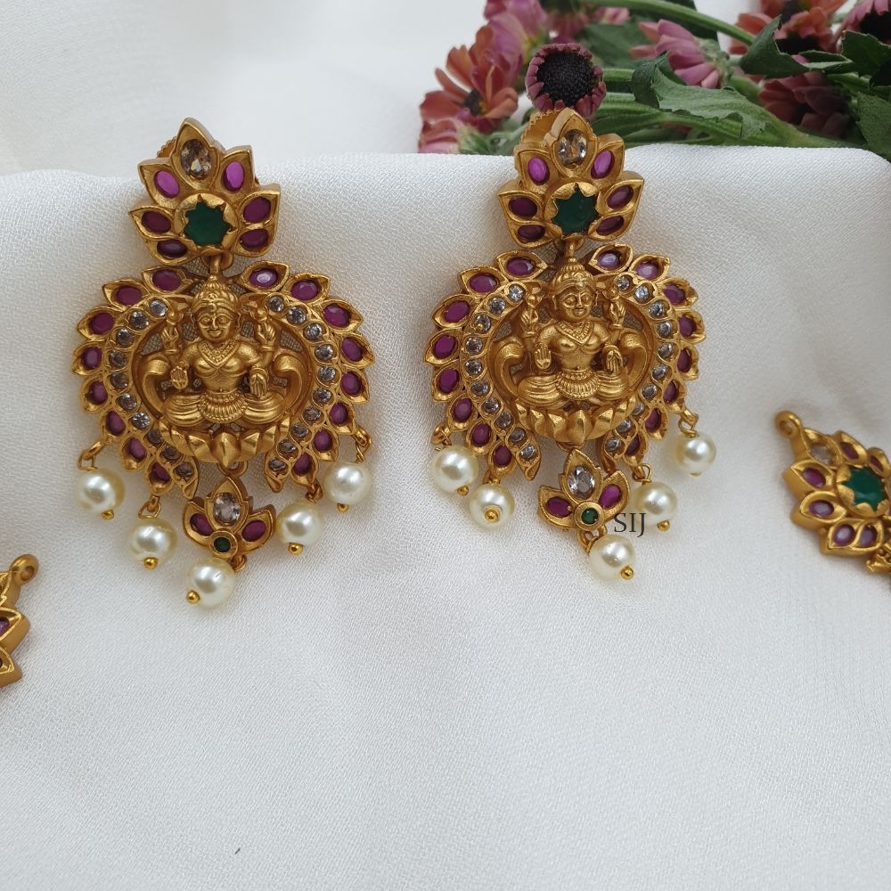 Antique Dual Peacock And Lakshmi Coin Necklace Set
