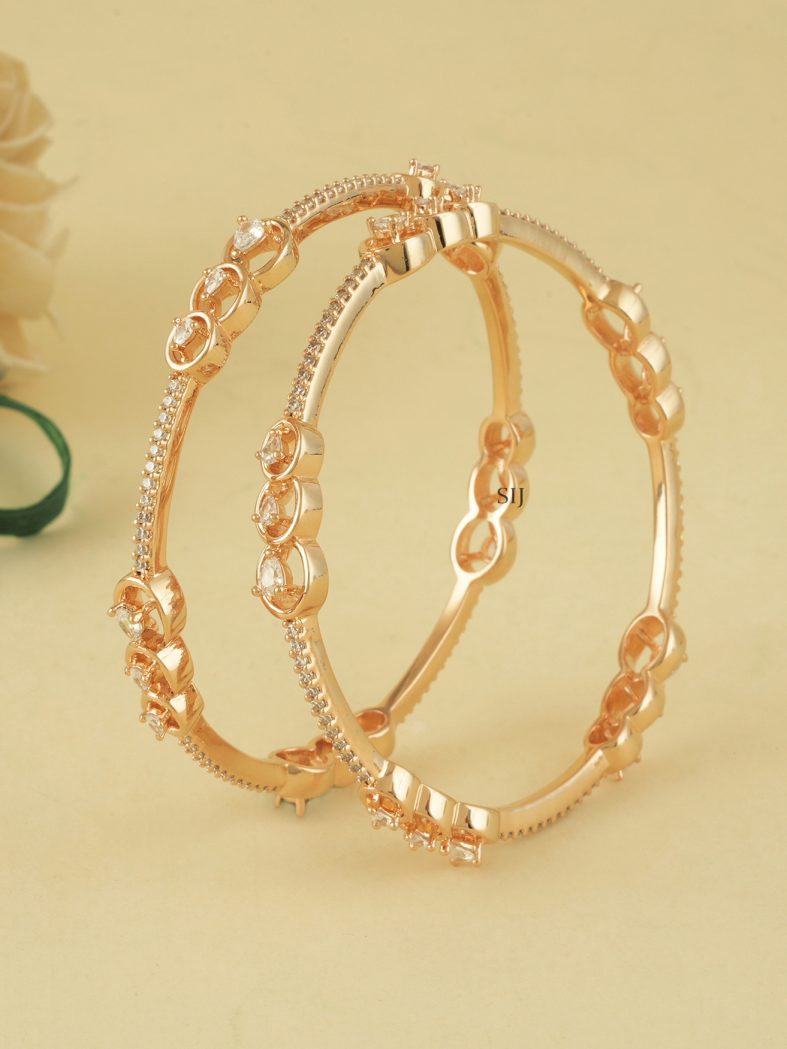 Artificial CZ Stones Bangle Set