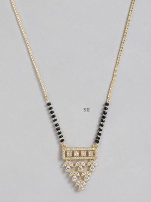 American Diamond Gold Plated Mangalsutra