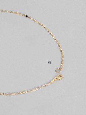 Gold Plated Solitaire Imitation Diamond Mangalsutra