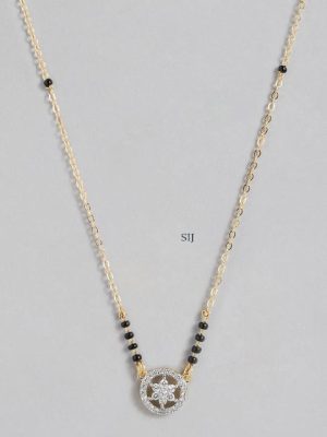 Traditional Gold Plated American Diamond Mangalsutra