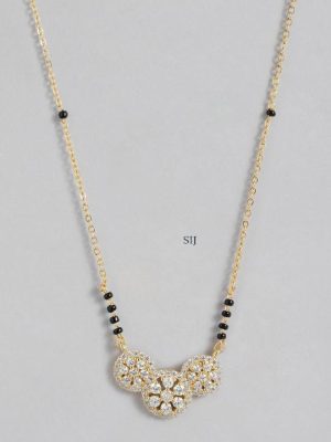 Gold Plated Solitaire Diamond Mangalsutra