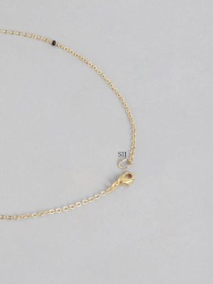 Gold Plated Solitaire Diamond Mangalsutra