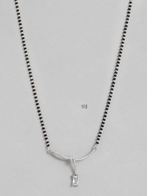 Silver Plated American Diamond Mangalsutra -1