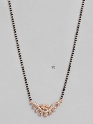 Rose Gold Plated American Diamond Mangalsutra