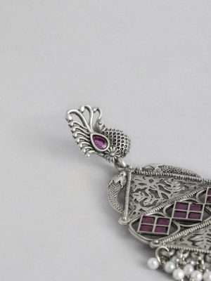 High-Quality Ornamental German Silver Earrings