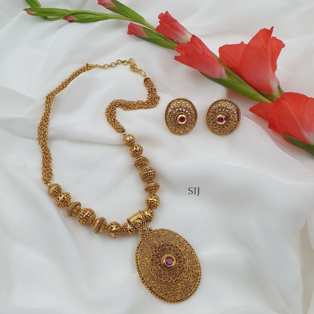 Traditional Chakra Pendant Beads Chain