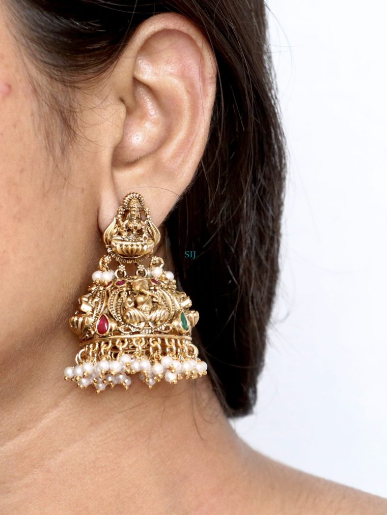 Imitation Lakshmi & Ganesh Jhumkas