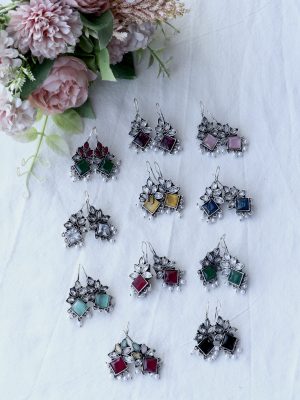 Pearl Hanging Triangle Shape Earrrings
