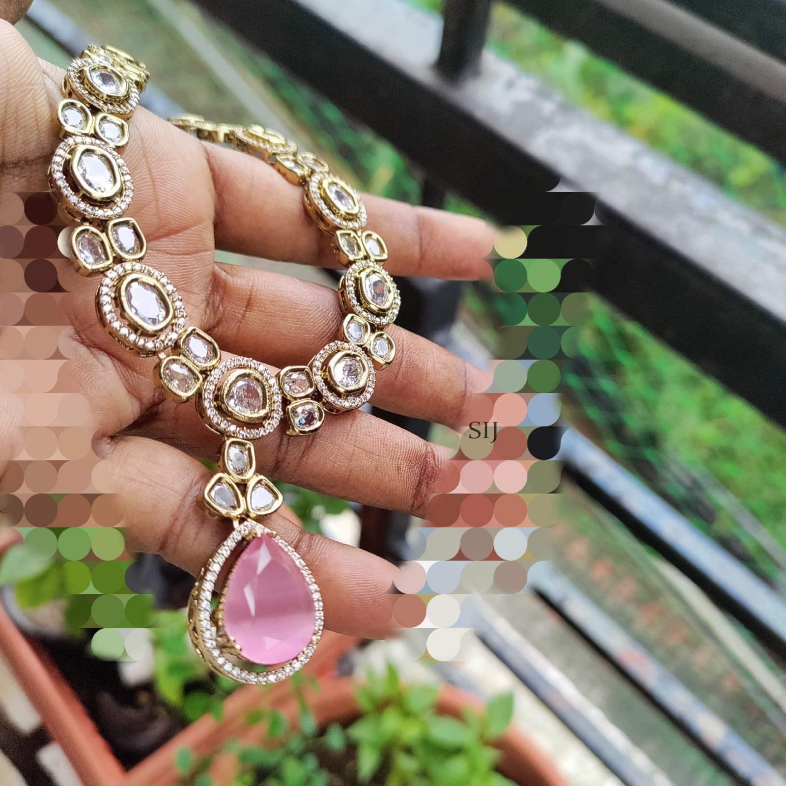 Changeable Kundan Stone Necklace Set