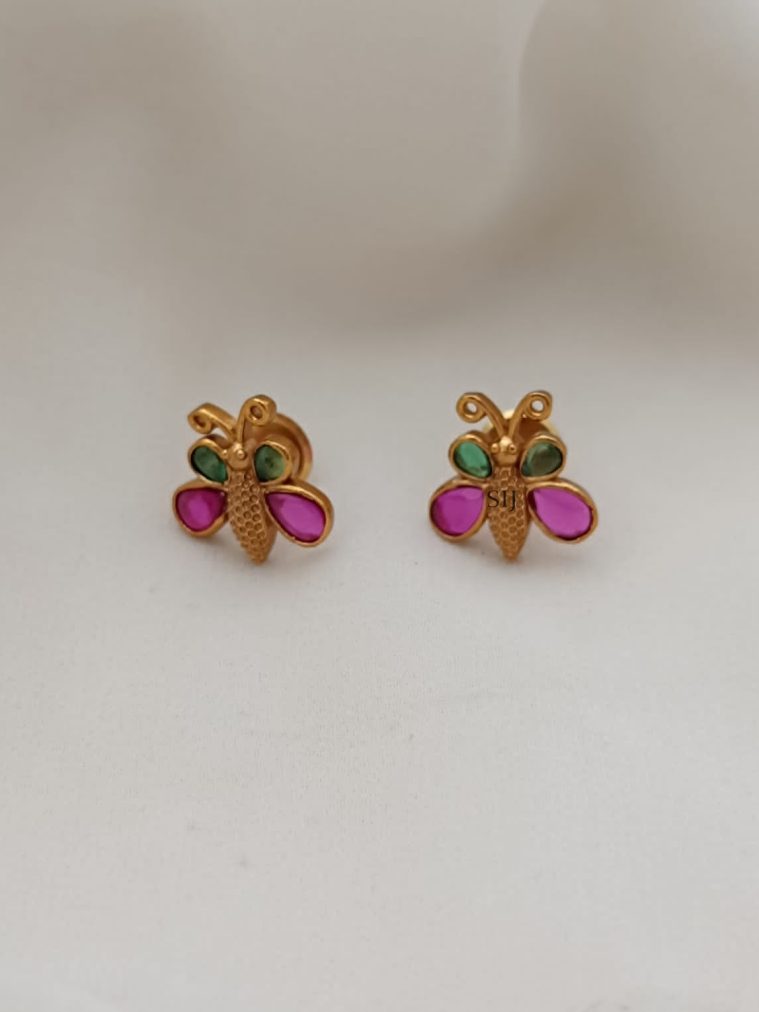 Gold Plated Honey Bee Earrings