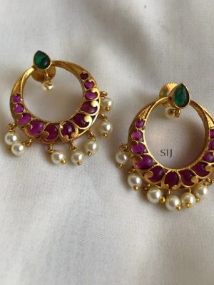 Imitation Ruby Stone Earrings