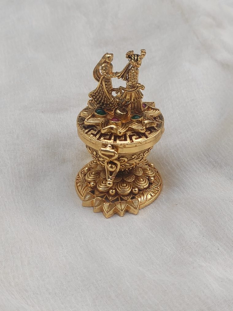 Antique Gold Covering Kumkum Bharani