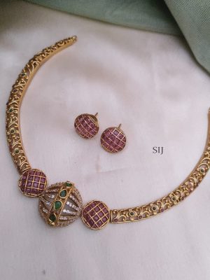 Traditional Hasli Stone Necklace Set