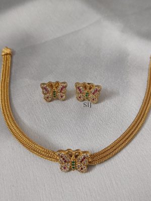 Butterfly Necklace with Earrings