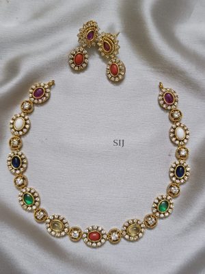 Navaratna Necklace Set