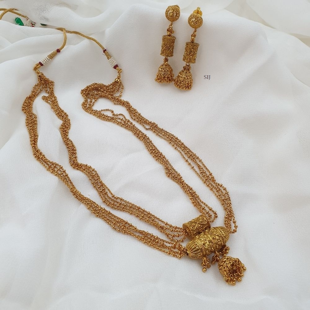 Gold Plated Multi Layer Gold Beads Long Haram