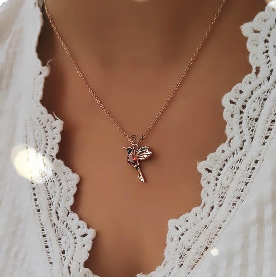 Rose Gold Chain with Bird Pendant
