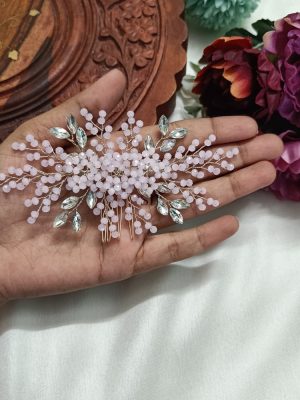 Artificial Pink Pearl Hair Accessories