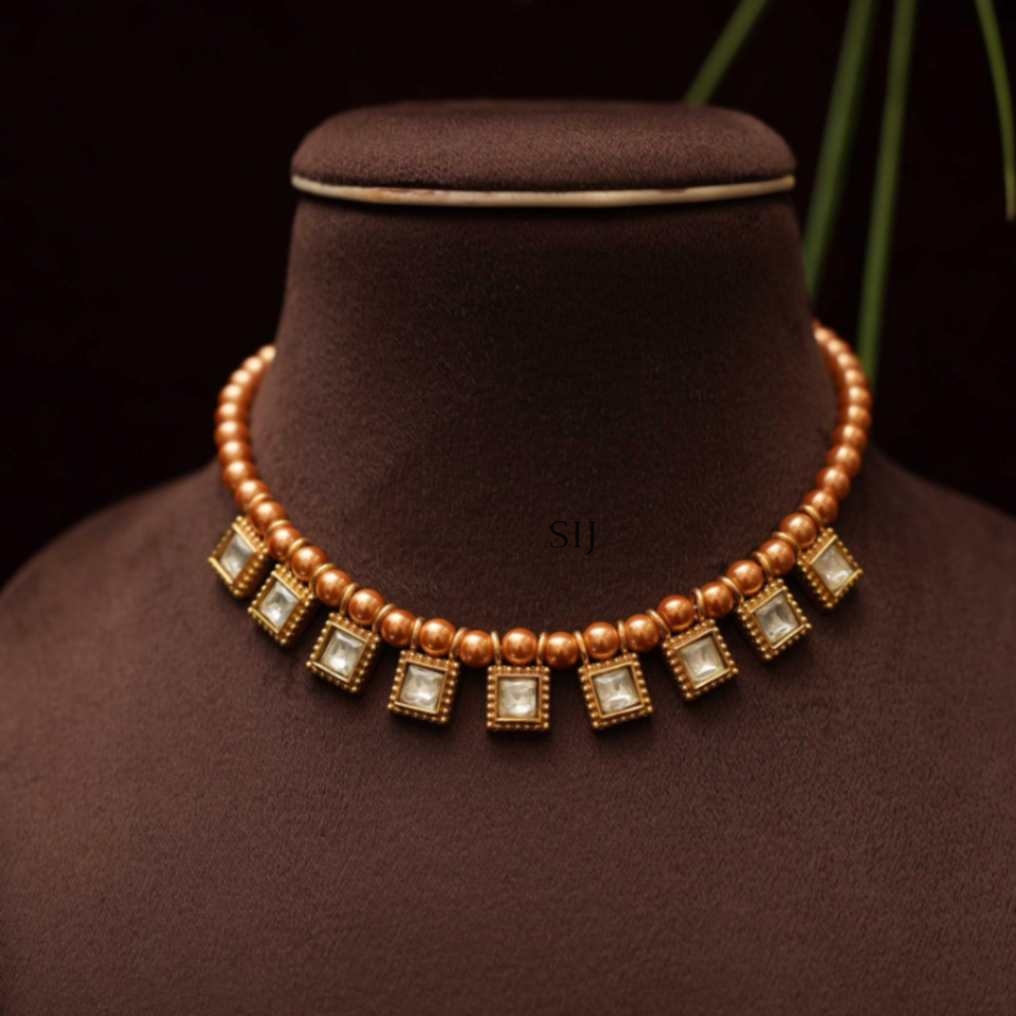 Pearl Kundan Necklace - South India Jewels