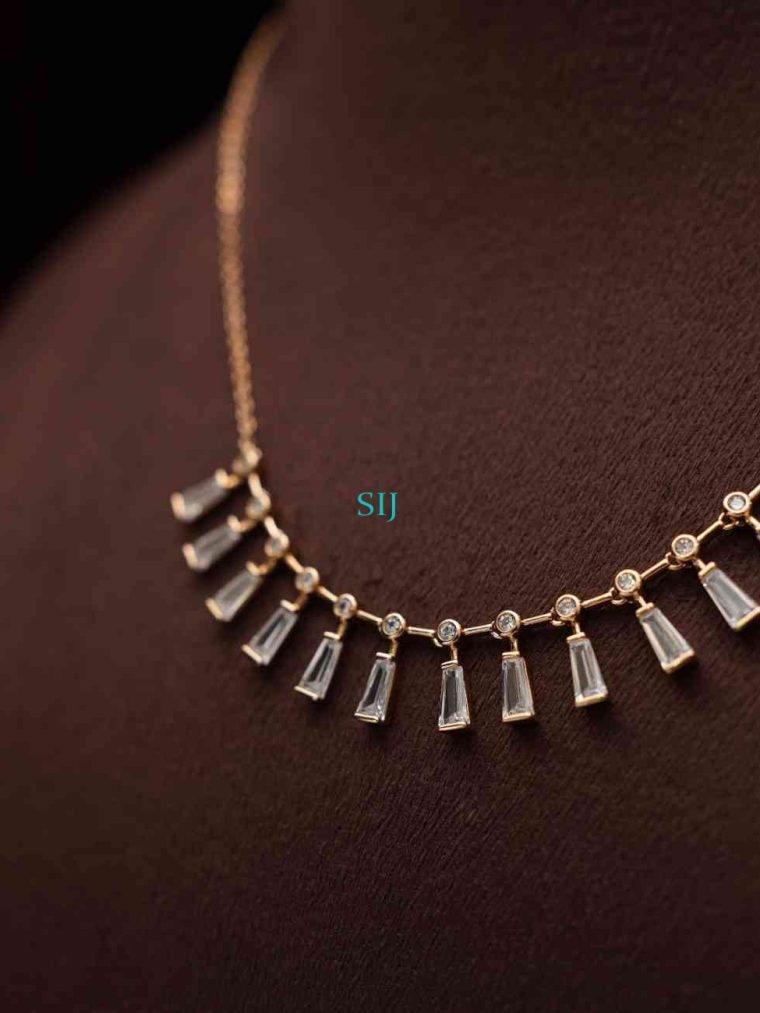 Imitation Zircon Minimalistic Necklace