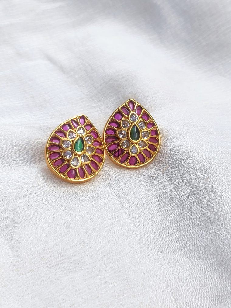 Gold Plated Studs with Kemp Stones