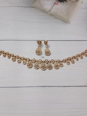 AD Studded Sparkling Necklace