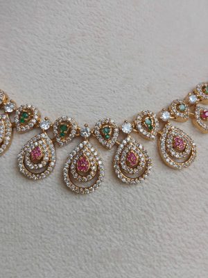 AD Studded Sparkling Necklace