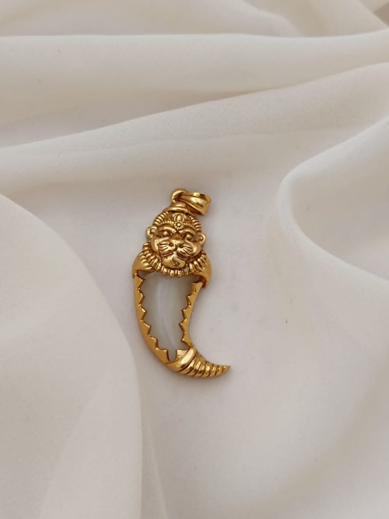 One Gram Gold Tiger Claw Pendent