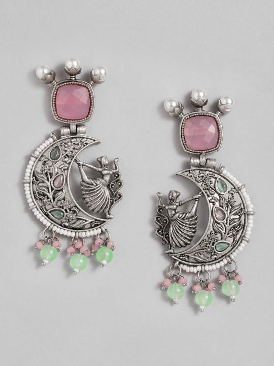 "Imitation German Silver-Plated Contemporary Earrings "