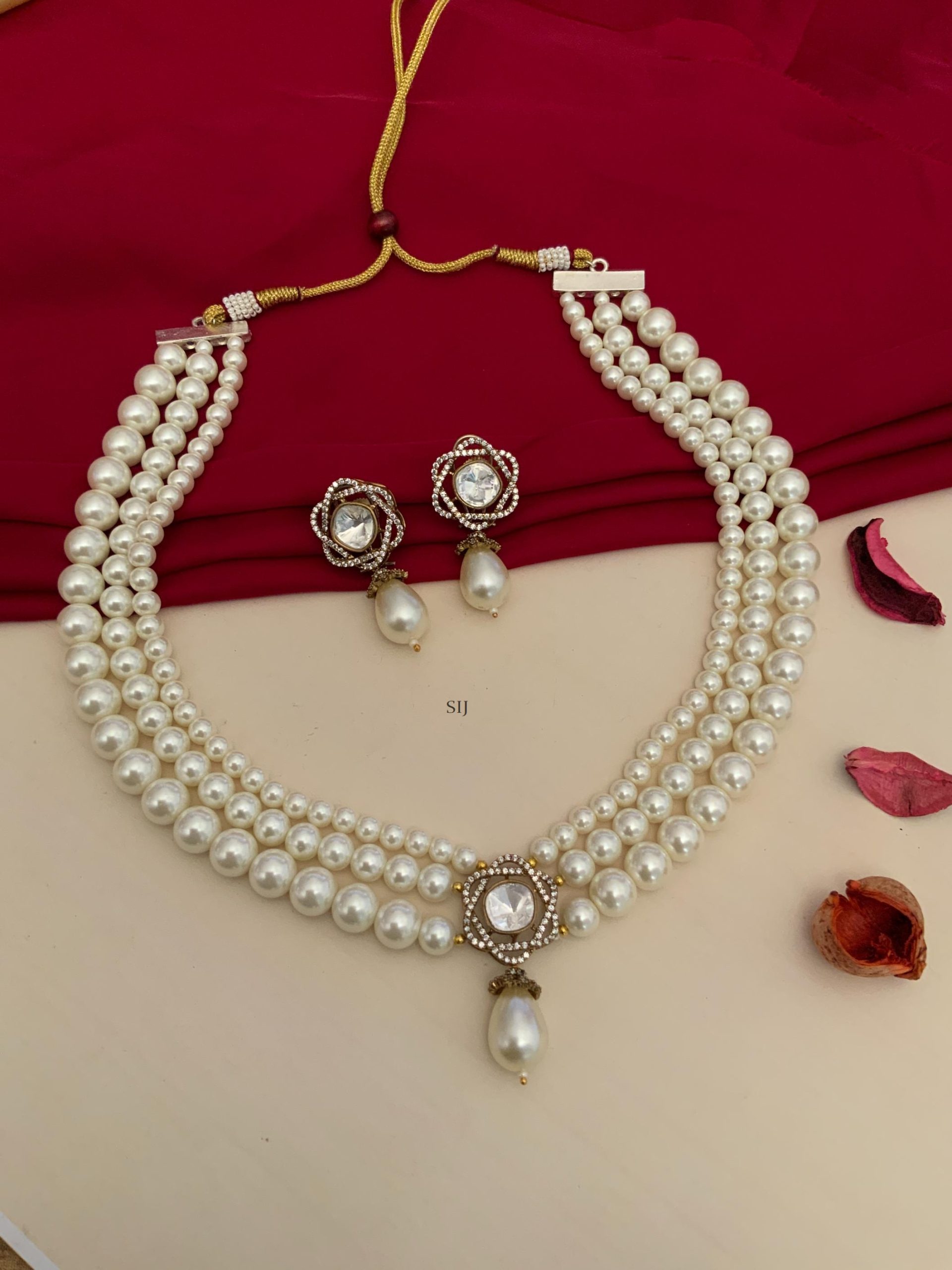 Imitation Three Layers Pearl Necklace