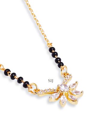 Dailywear Gold Plated Solitaire Diamond Mangalsutra