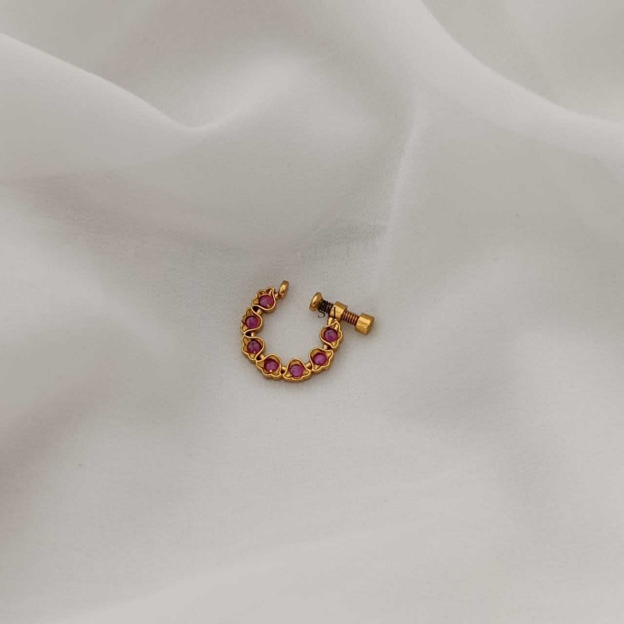 Artificial Ruby Stones Nose Pin