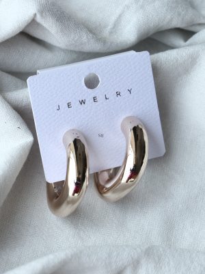 Artificial Thick Torino Hoops Earrings