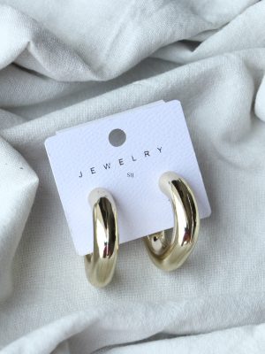 Artificial Thick Torino Hoops Earrings